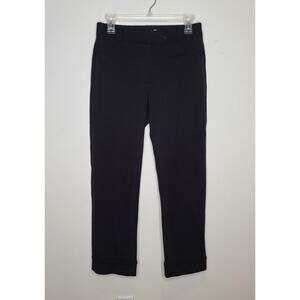 Betabrand black cropped cuffed hem pants - small
